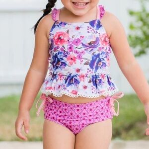Cheeky Plum NWT Selah Tankini Swimsuit Razzle Dazzle size 6Y